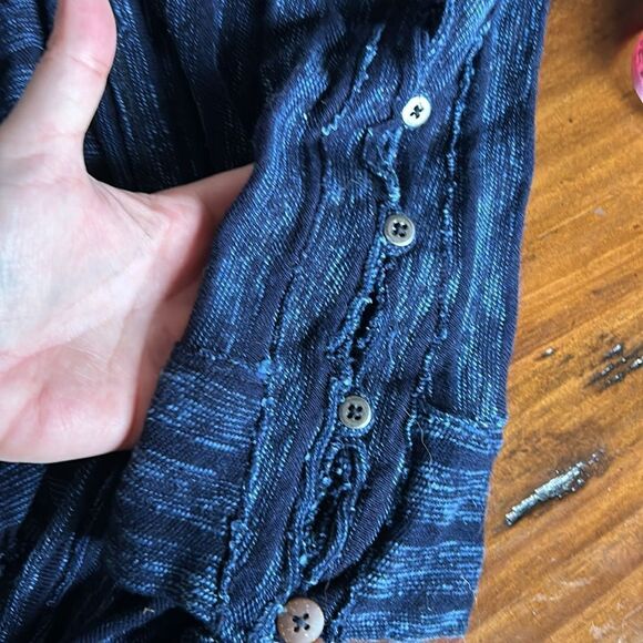 Free Peopke Sz XL navy blue open cardigan - Picture 7 of 13